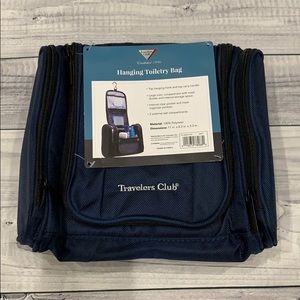 Travelers Club Hanging Navy Toiletry Bag
